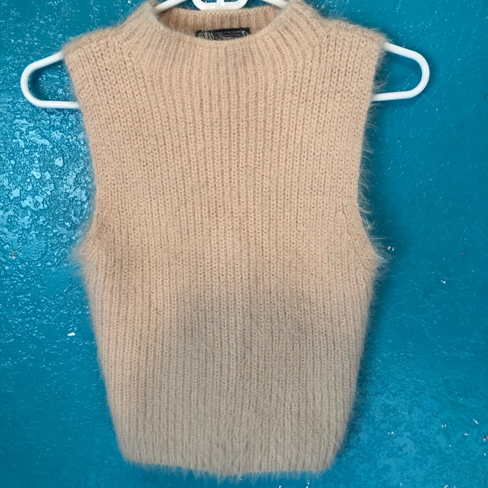 Zara Fuzzy Knit Tank Top